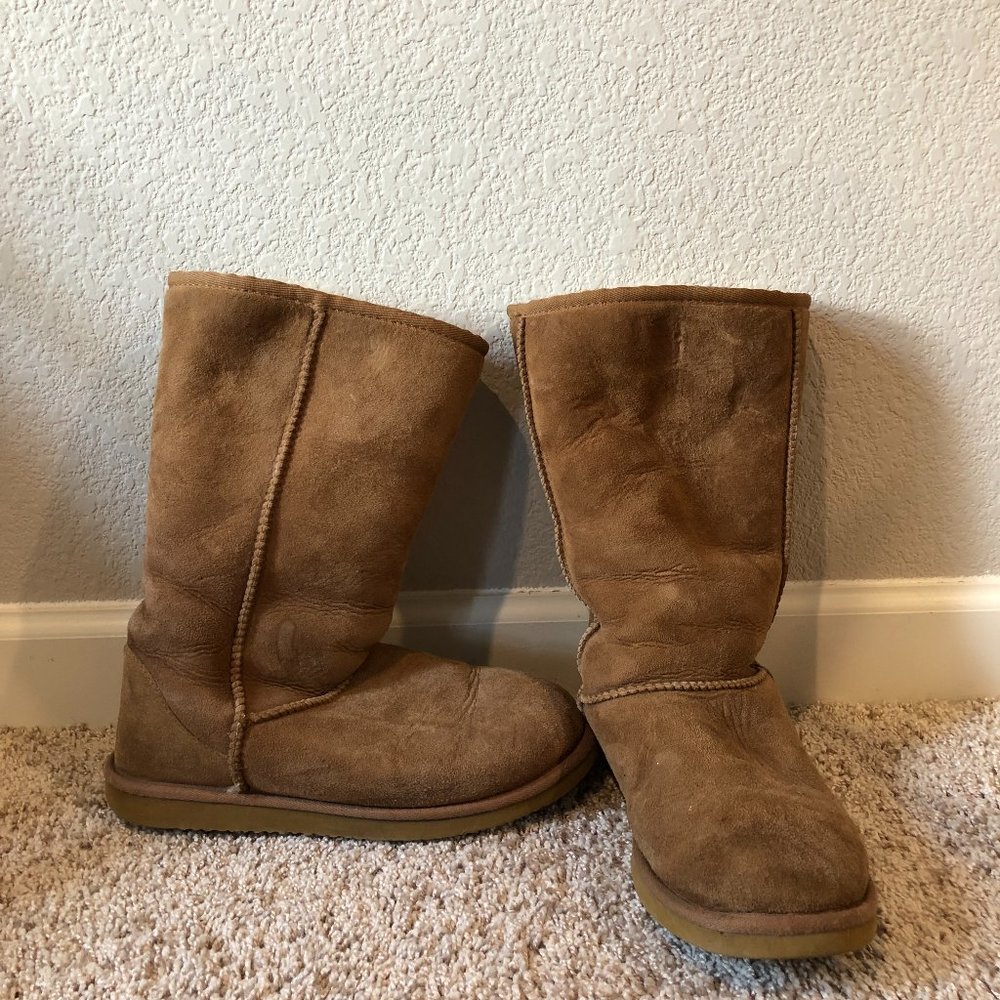 Cozie Steps Tall Genuine Sheepskin Boots Color/Chestnut Size/W8